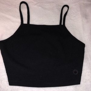 Black Cropped Tank Top
